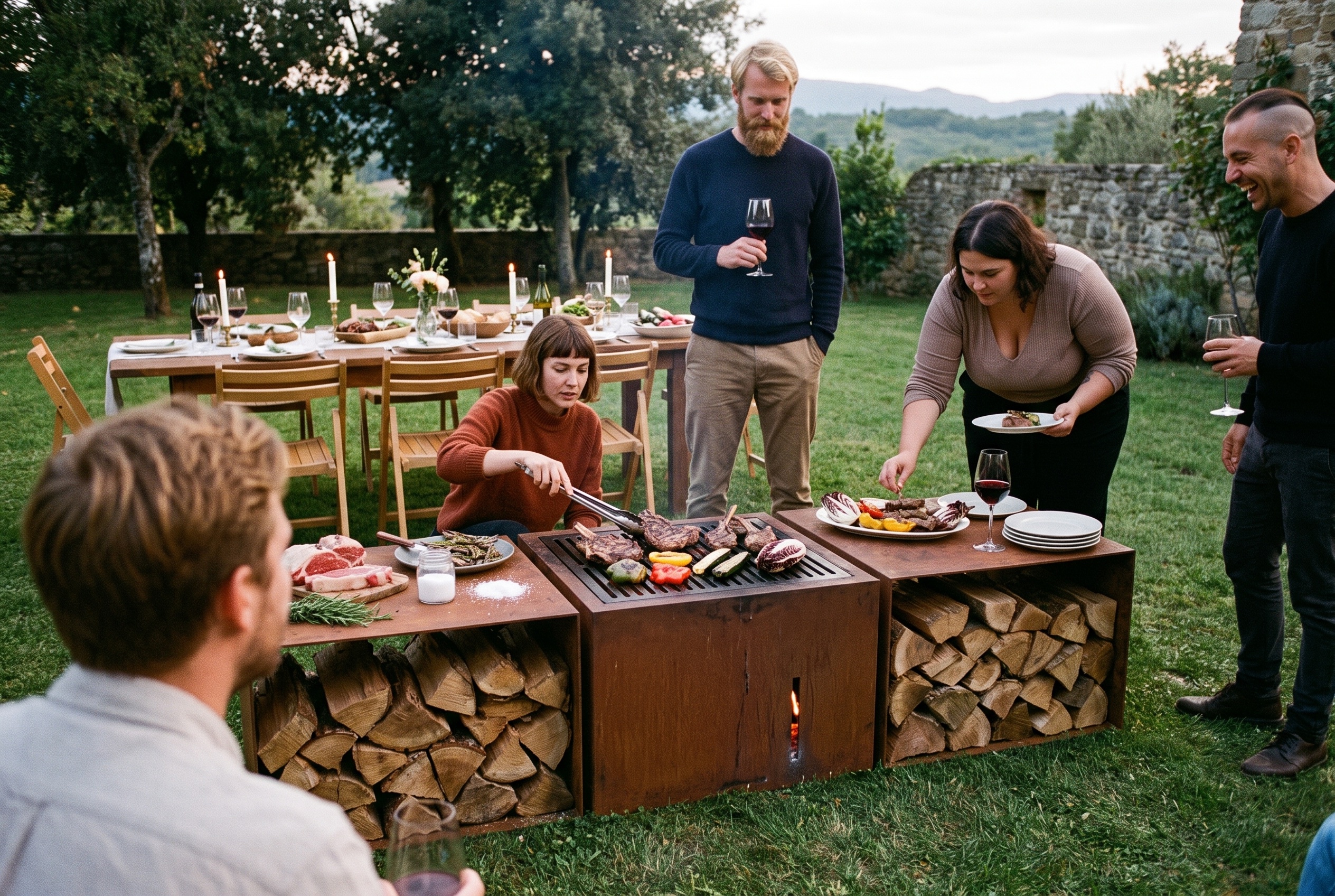 PORTICO, la sera del barbecue: amici intorno alla griglia